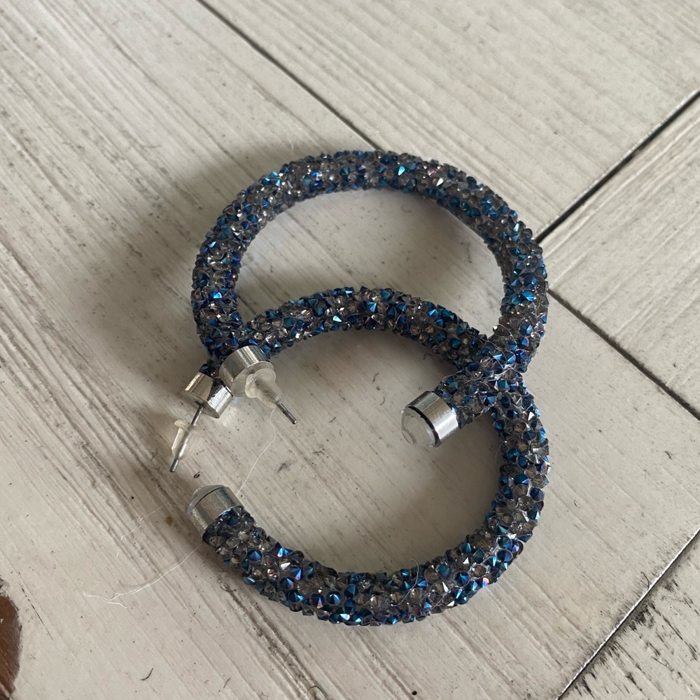 Beaded Sparkle Hoops